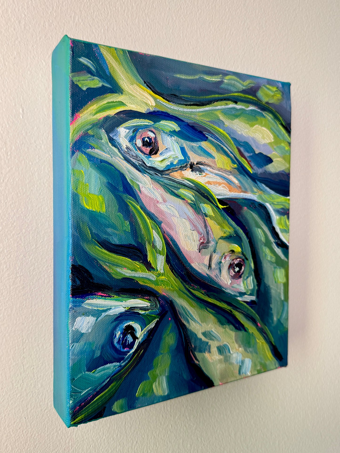 Fish with Chartreuse, 8x10 Inch Original