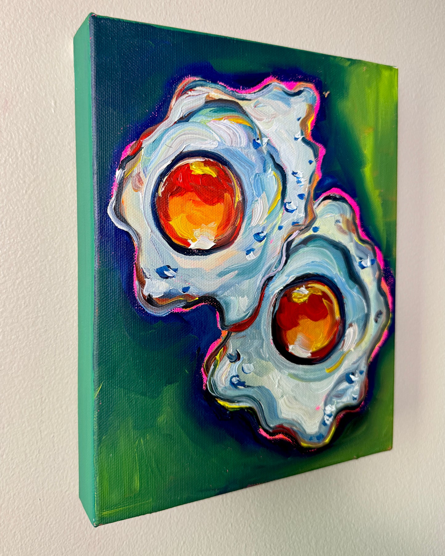 Sunny Side Up on Green, 8x10 Inch Original