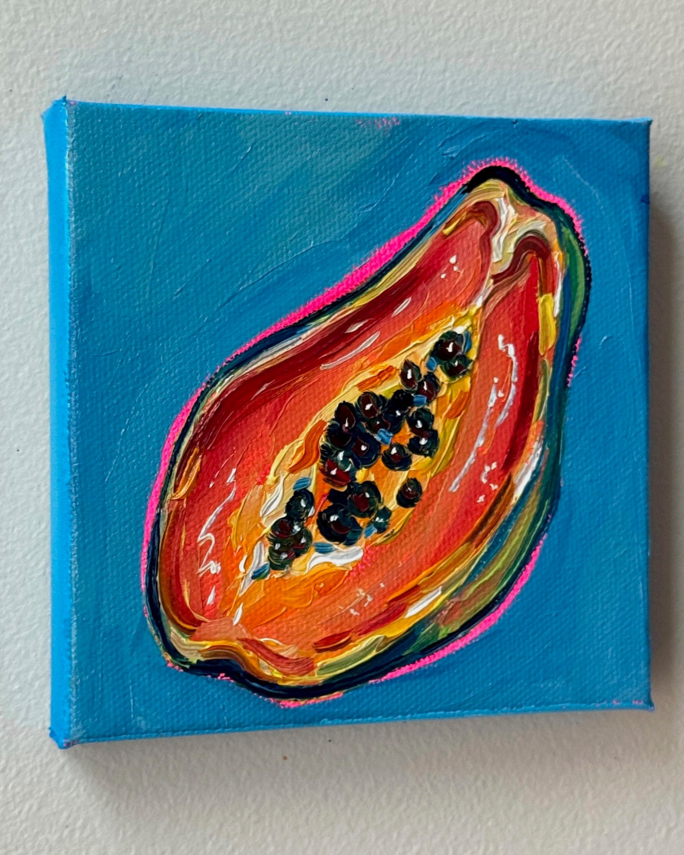 Mini Papaya Half, 5x5 Inch Original