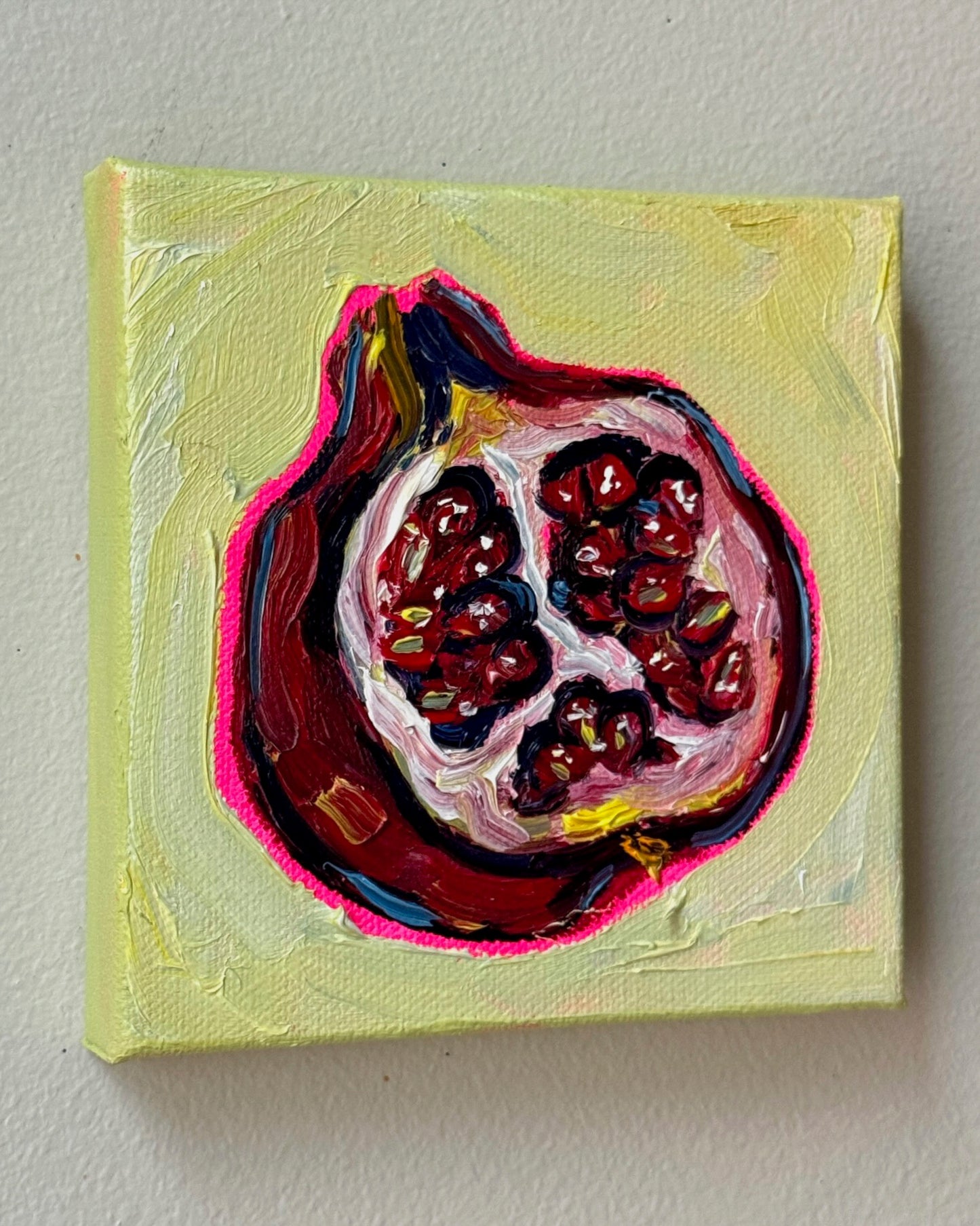 Mini Pomegranate Half, 5x5 Inch Original