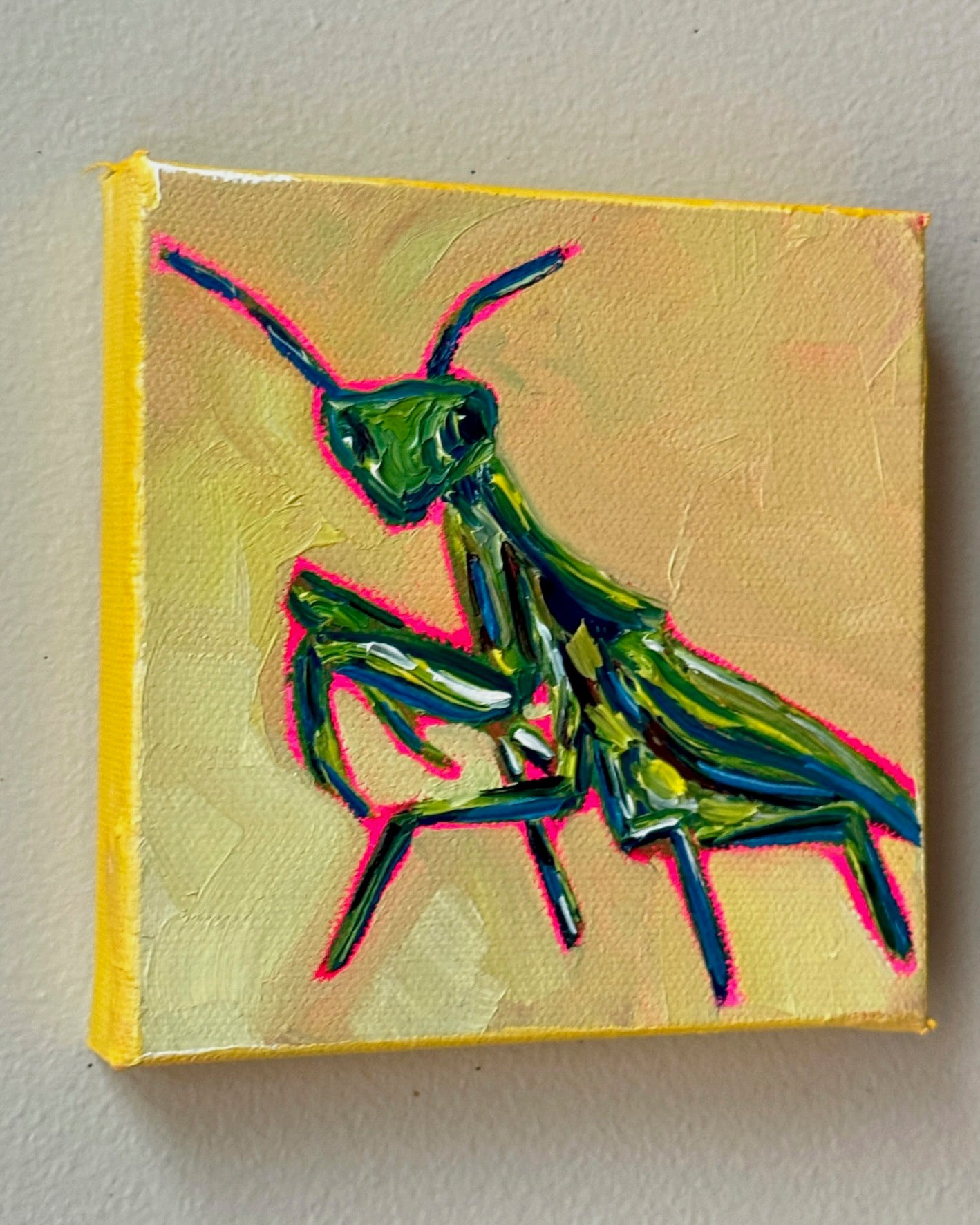 Mini Praying Mantis, 5x5 Inch Original