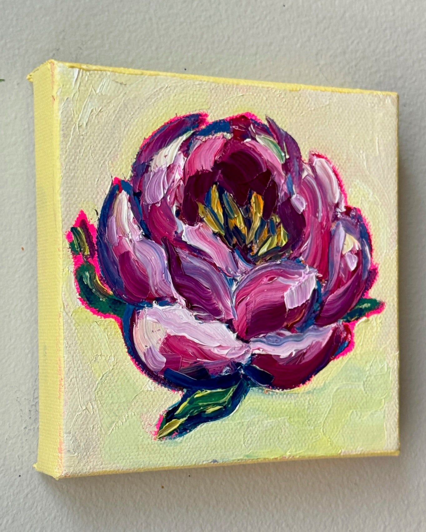 Mini Peony, 5x5 Inch Original