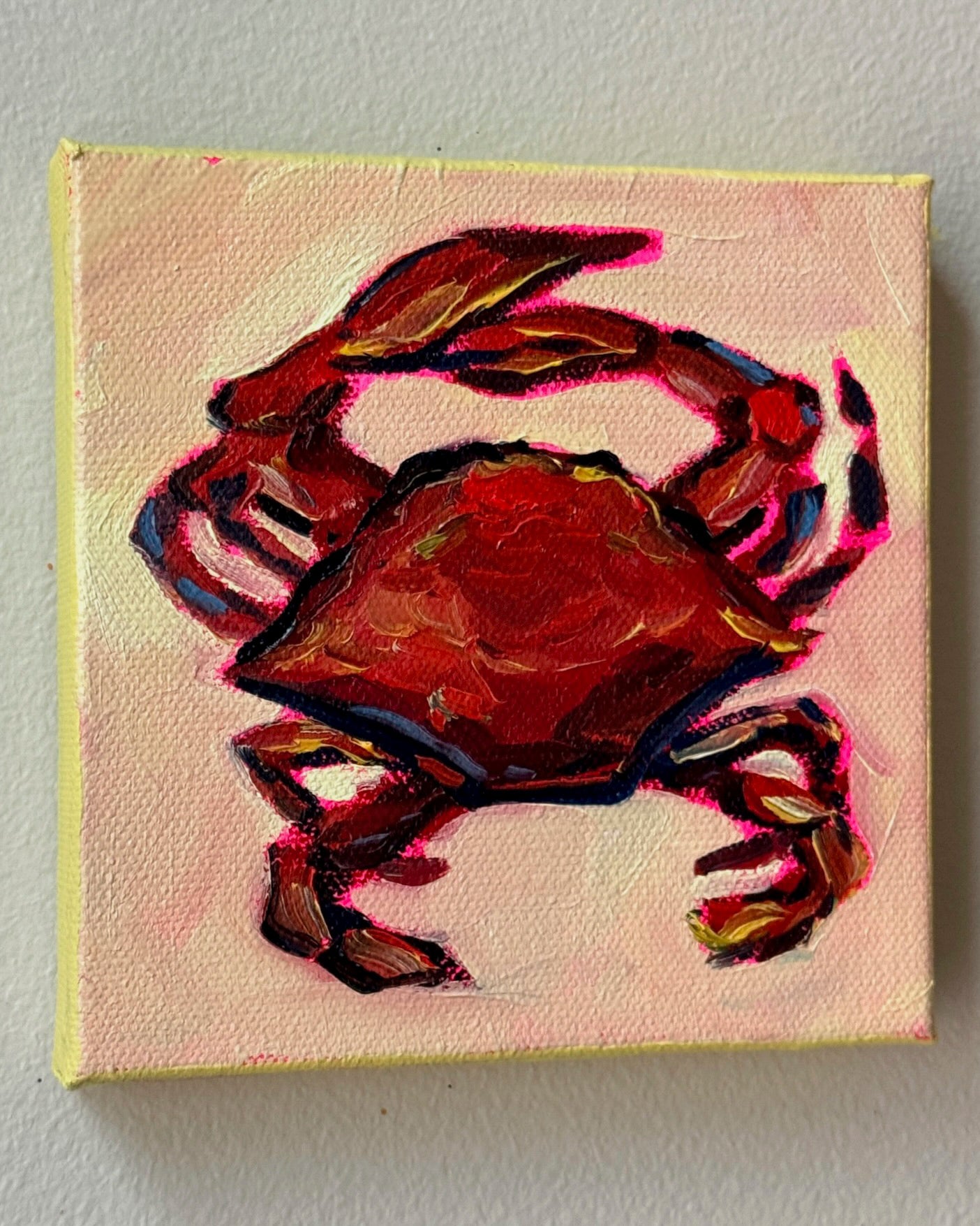 Mini Red Crab, 5x5 Inch Original