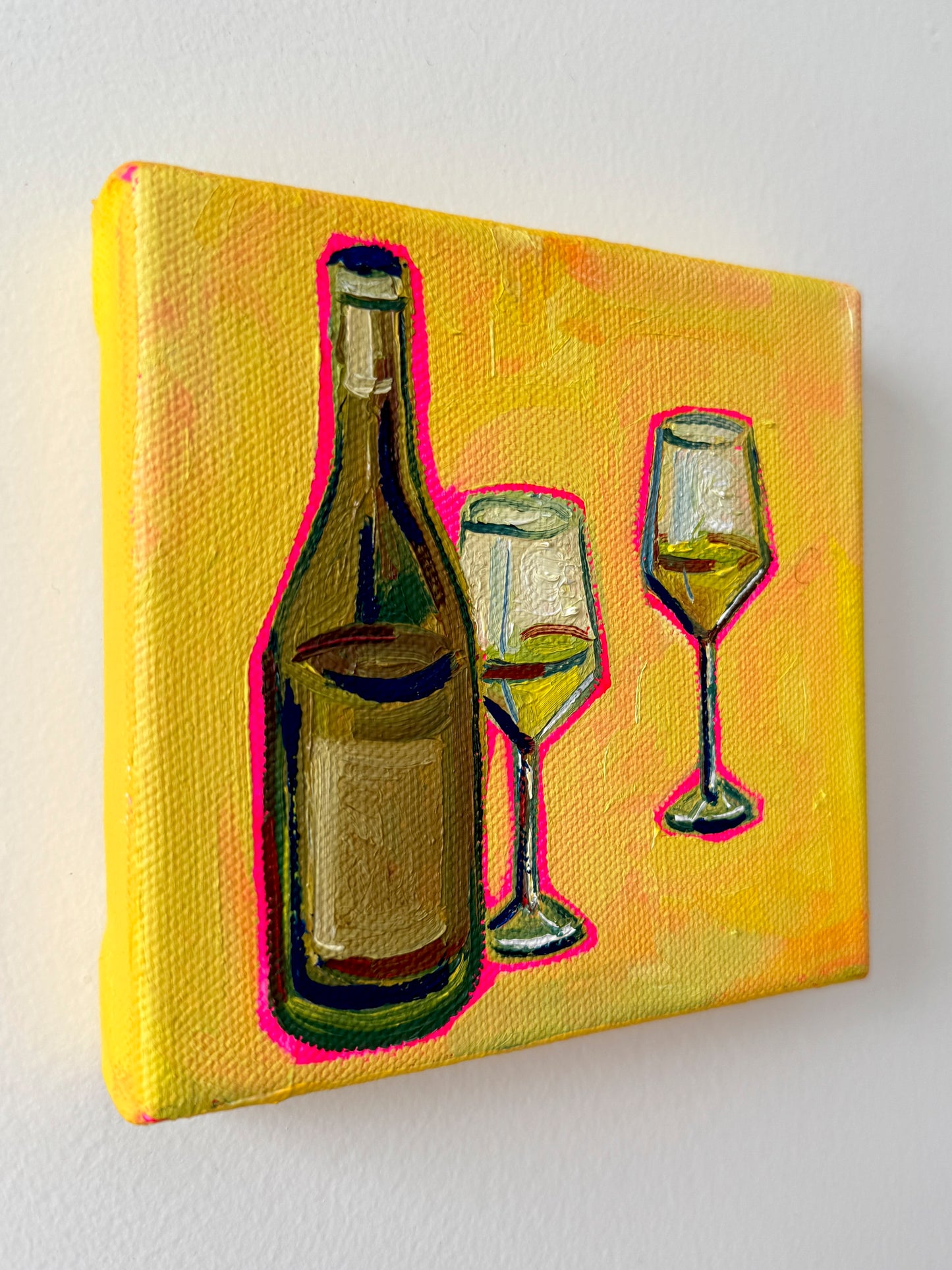 Mini Bottle of Wine, 5x5 Inch Original