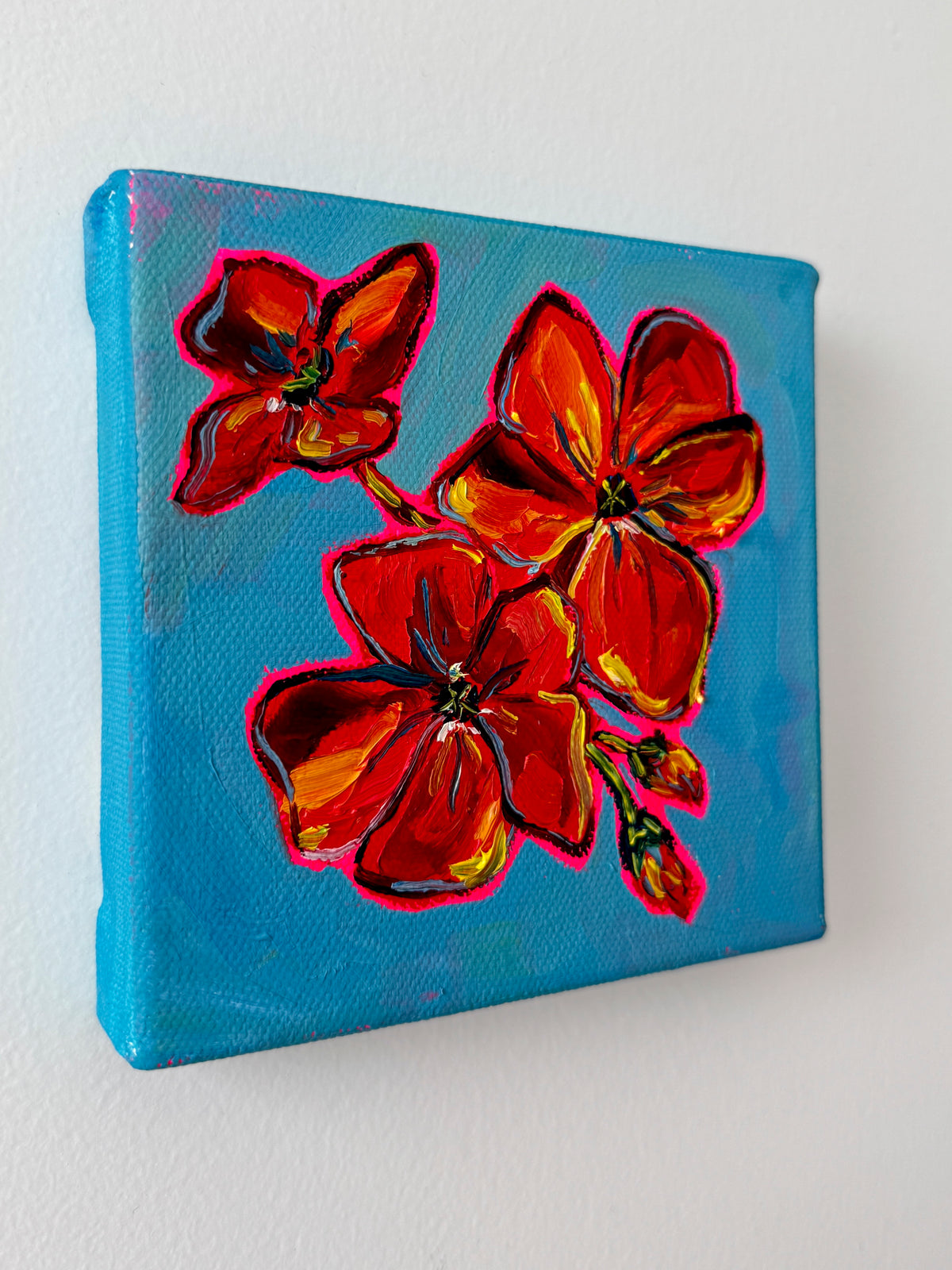 Mini Geraniums, 5x5 Inch Original