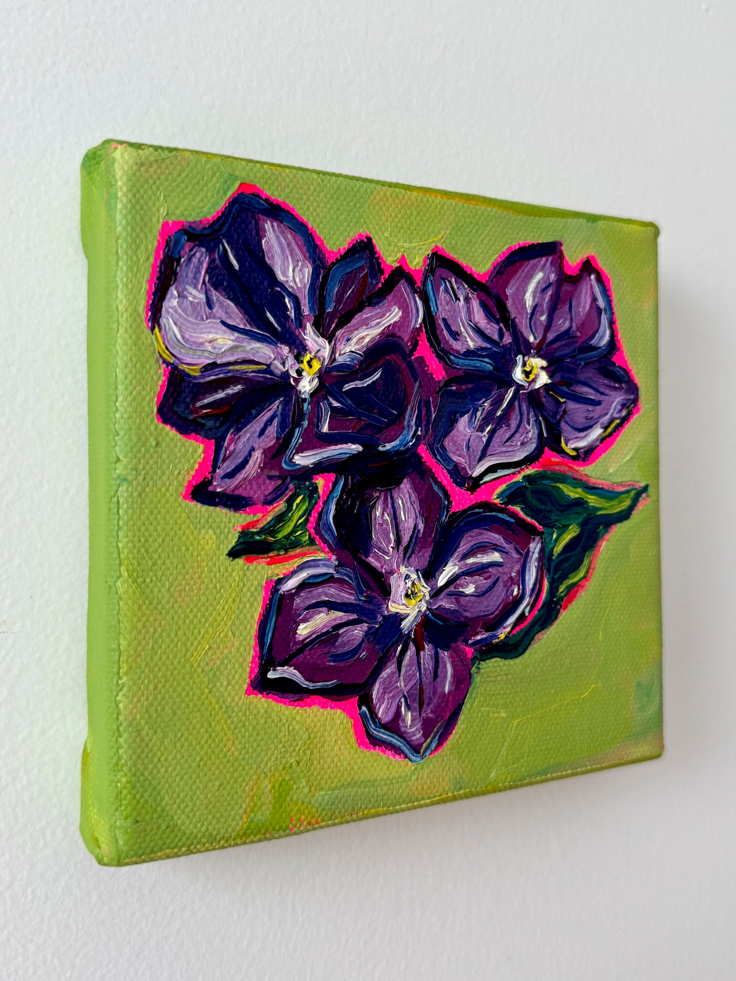 Mini Violets, 5x5 Inch Original