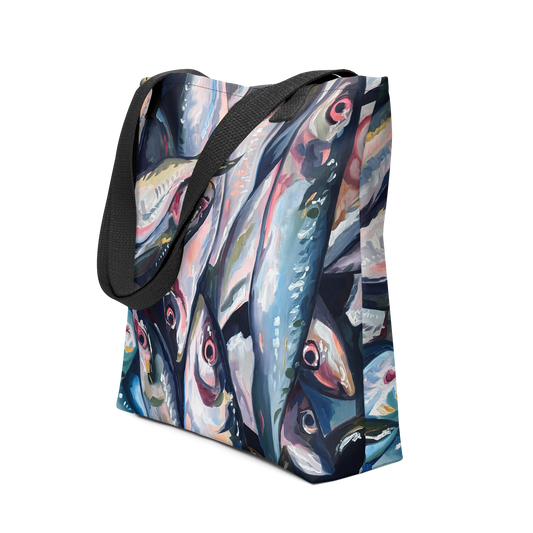Pastel Fish Market Tote Bag