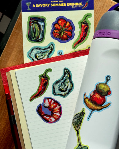 STICKER SHEET: A Savory Summer Evening