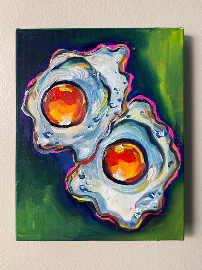Sunny Side Up on Green, 8x10 Inch Original