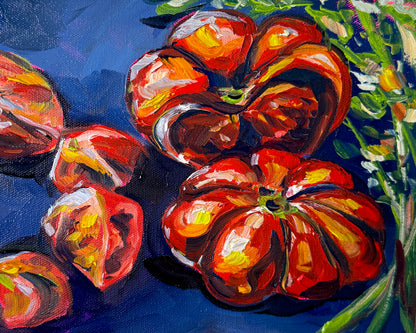 Tomatoes and Herbs, 8x10 Inch Original