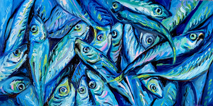 Fish Market (March 2026), 24x48 Inch Original