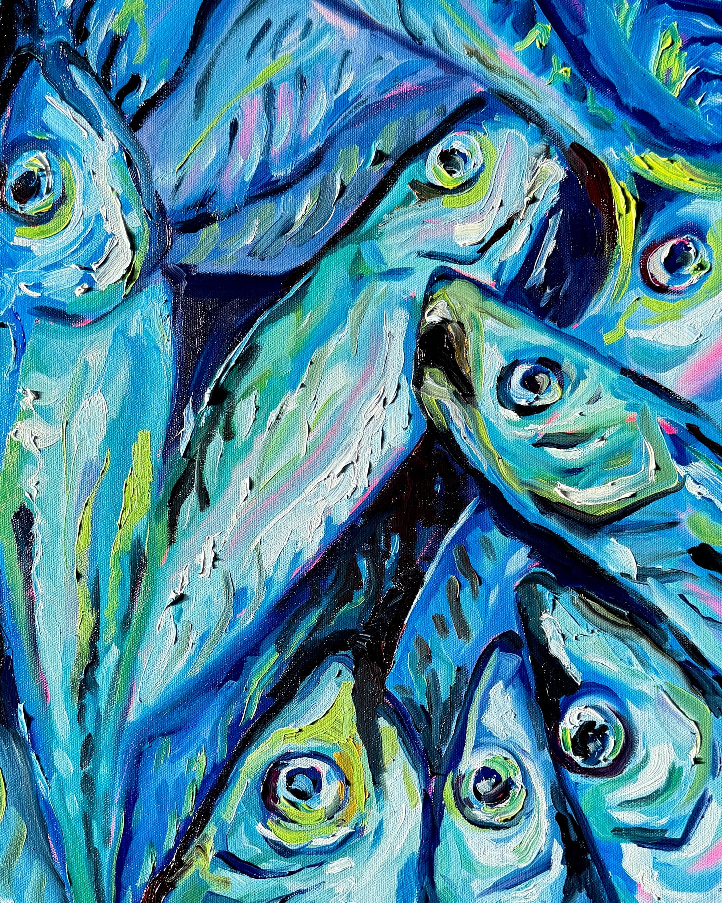 Fish Market (March 2026), 24x48 Inch Original