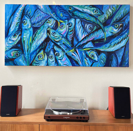 Fish Market (March 2026), 24x48 Inch Original