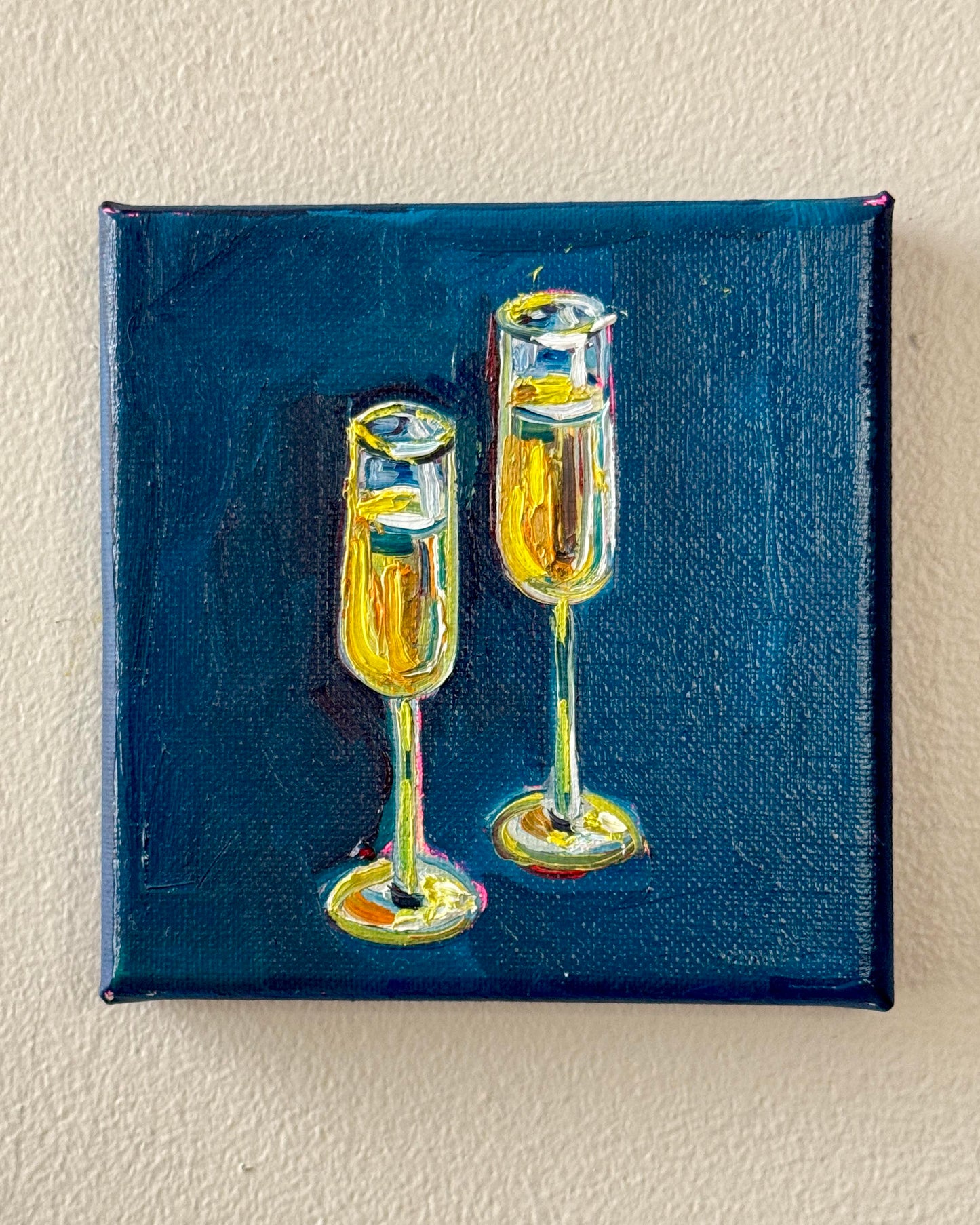 Mini Champagne Glasses, 5x5 Inch Original