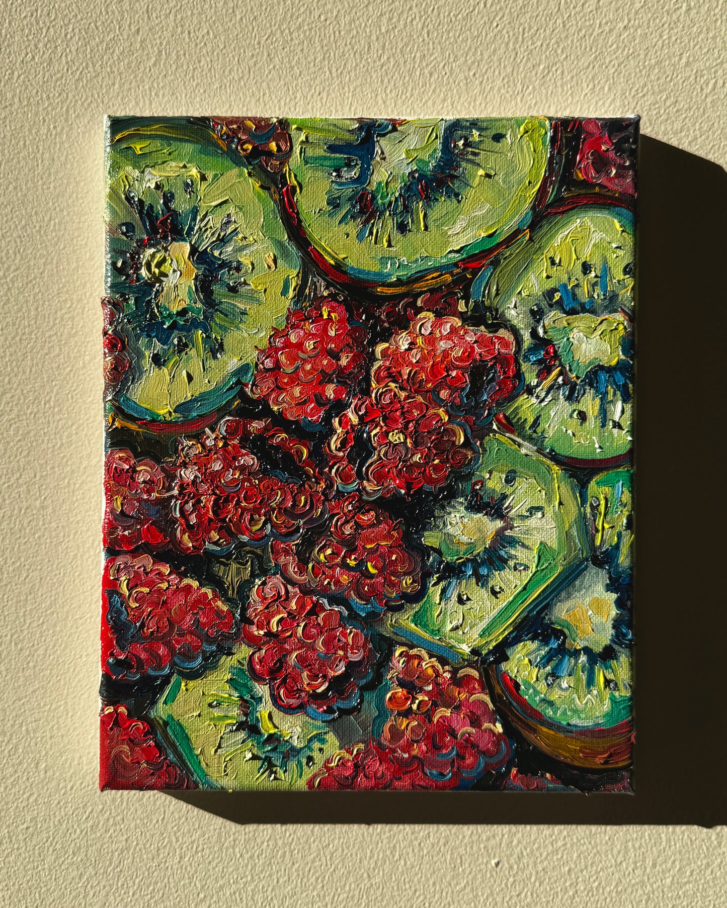 Kiwis and Raspberries, 8x10 Inch Original
