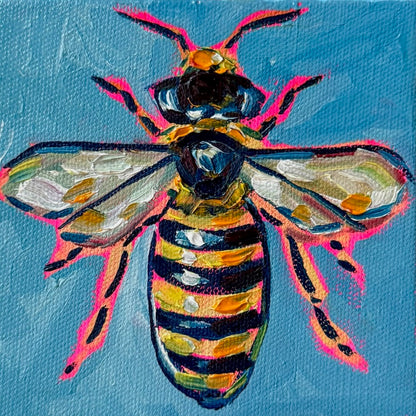 Mini Honeybee, 5x5 Inch Original