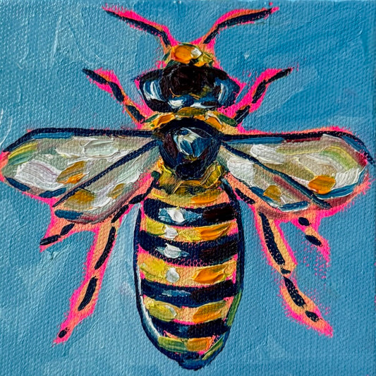 Mini Honeybee, 5x5 Inch Original