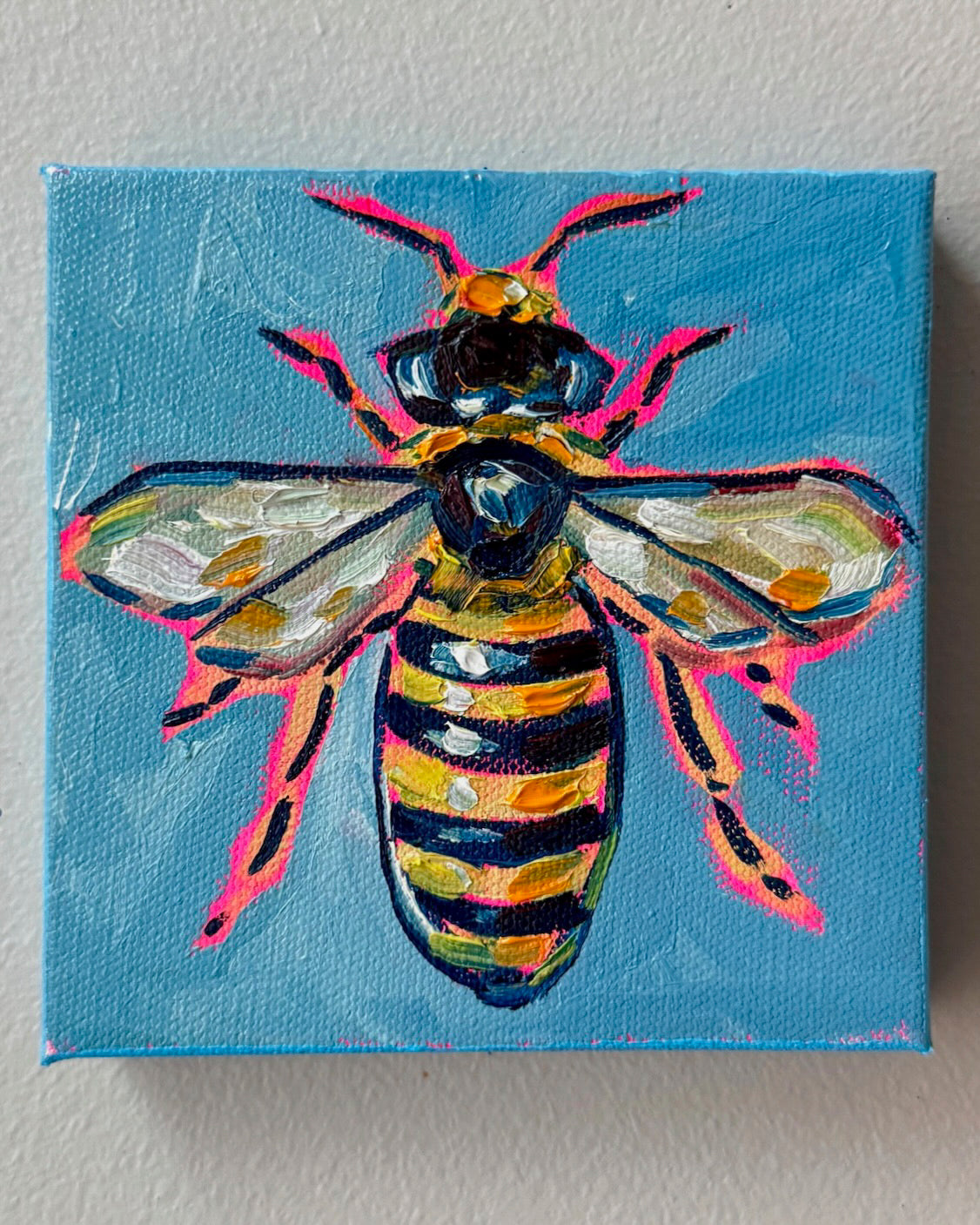 Mini Honeybee, 5x5 Inch Original