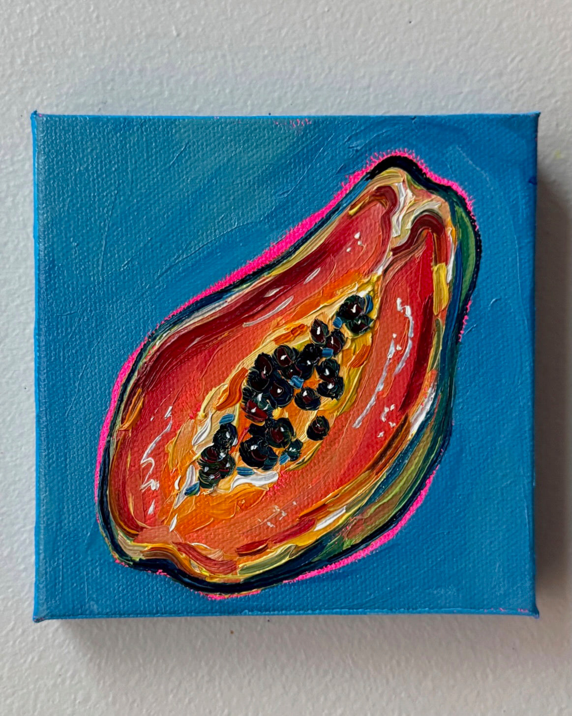 Mini Papaya Half, 5x5 Inch Original