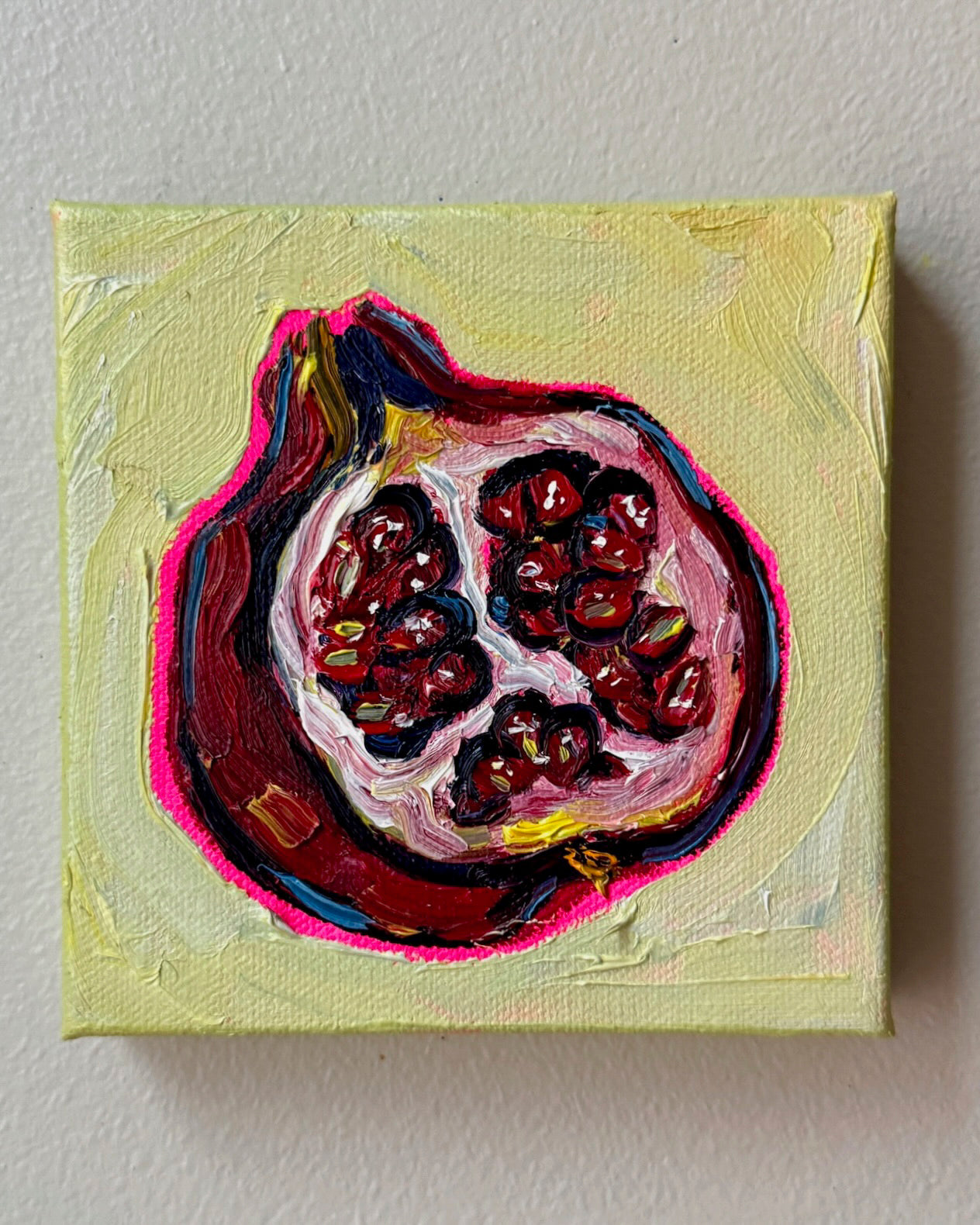 Mini Pomegranate Half, 5x5 Inch Original