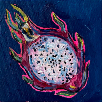 Mini Dragonfruit Half, 5x5 Inch Original
