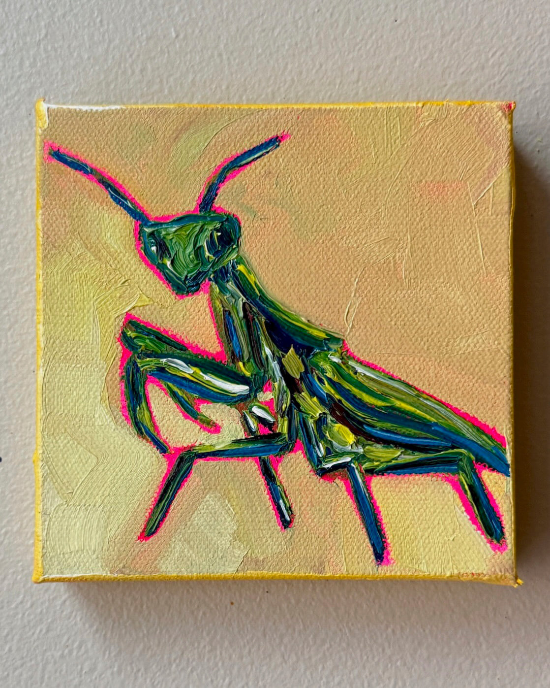 Mini Praying Mantis, 5x5 Inch Original