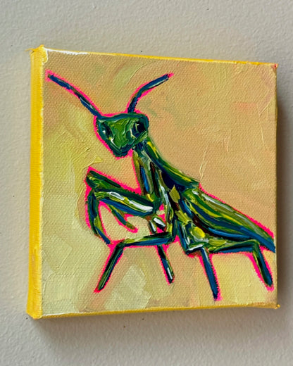 Mini Praying Mantis, 5x5 Inch Original