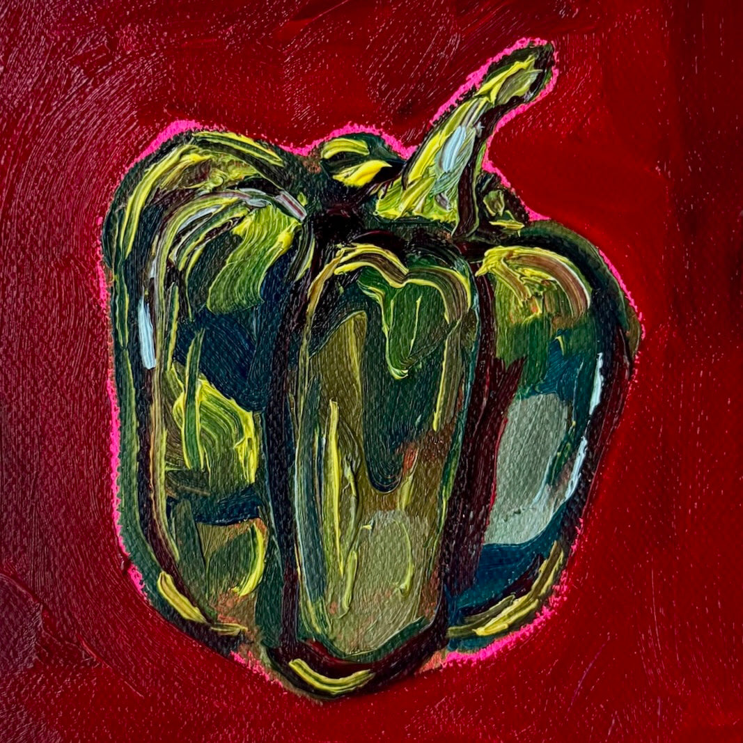Mini Green Bell Pepper, 5x5 Inch Original