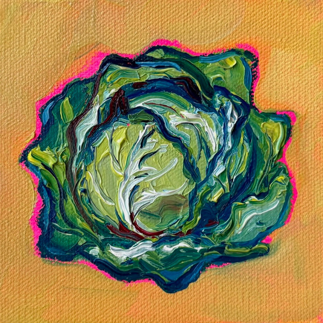 Mini Cabbage, 5x5 Inch Original