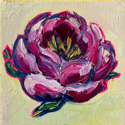 Mini Peony, 5x5 Inch Original