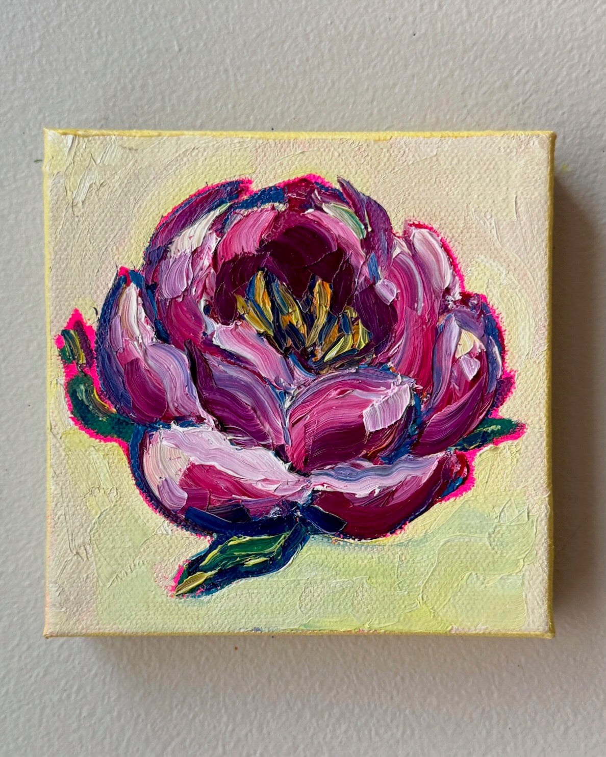 Mini Peony, 5x5 Inch Original