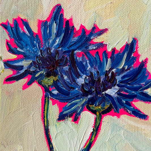 Mini Cornflowers, 5x5 Inch Original