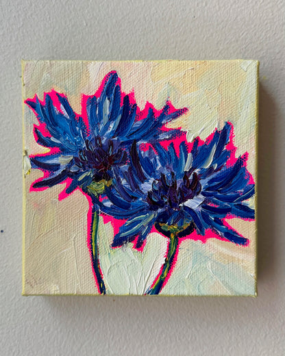 Mini Cornflowers, 5x5 Inch Original