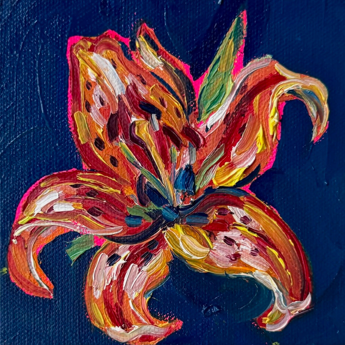 Mini Tiger Lily, 5x5 Inch Original