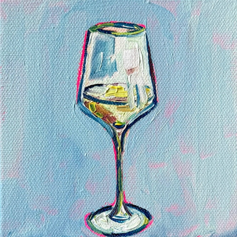 Mini White Wine, 5x5 Inch Original