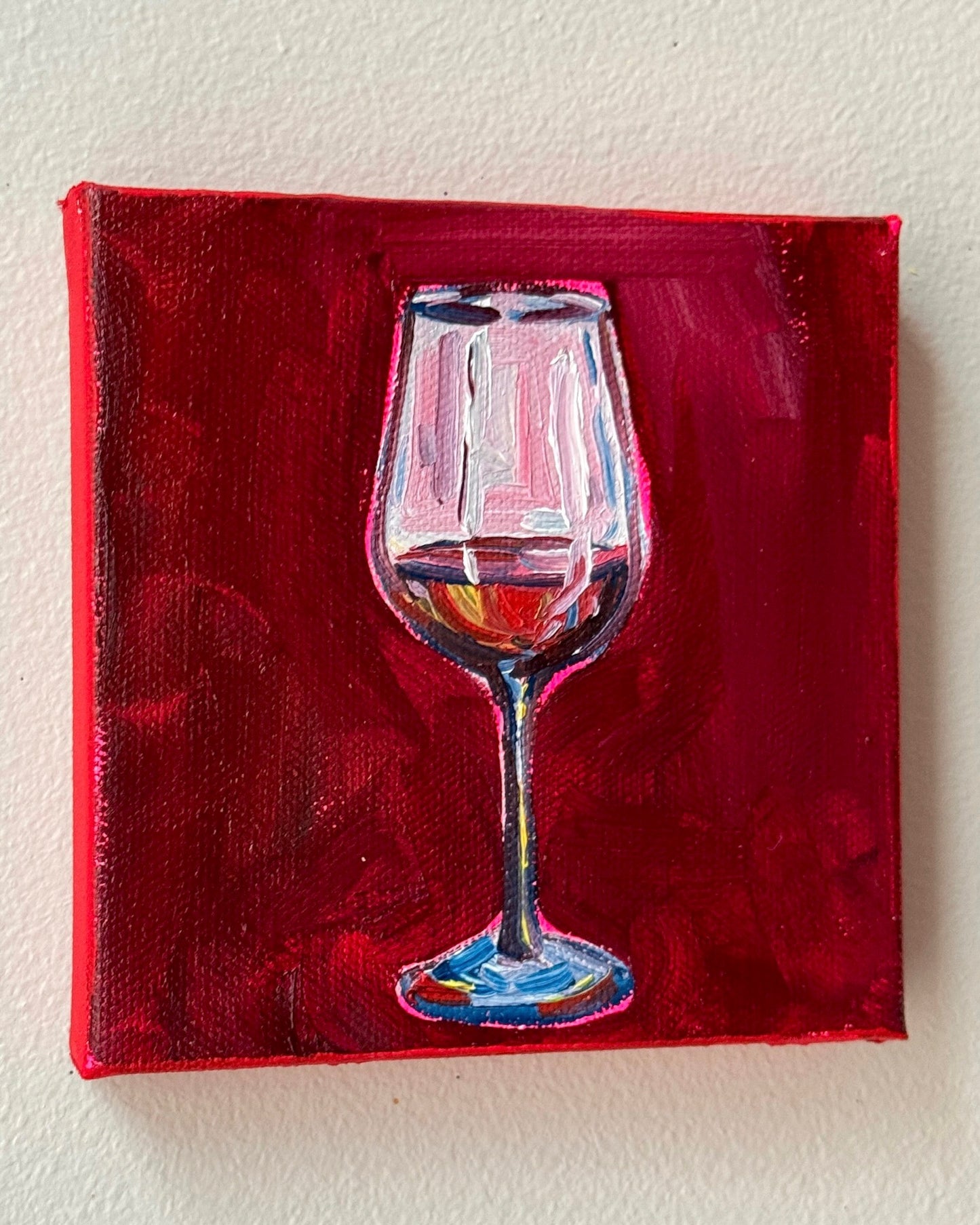 Mini Red Wine, 5x5 Inch Original