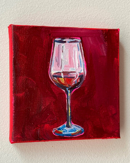 Mini Red Wine, 5x5 Inch Original