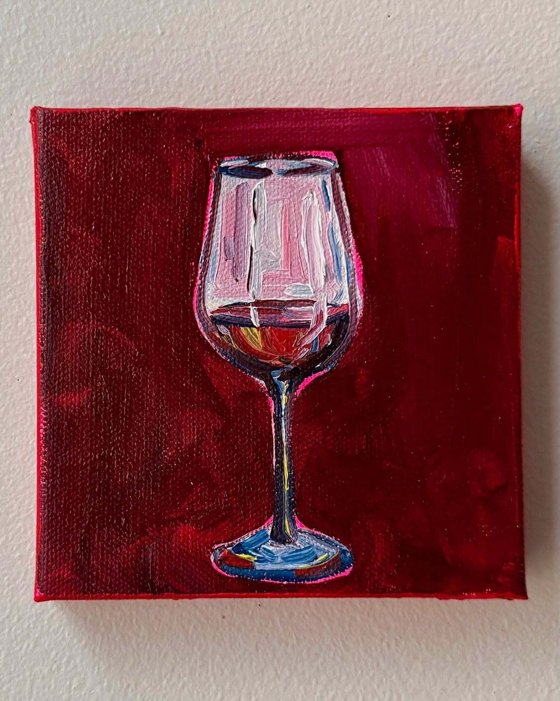 Mini Red Wine, 5x5 Inch Original