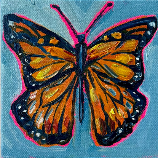 Mini Monarch Butterfly, 5x5 Inch Original