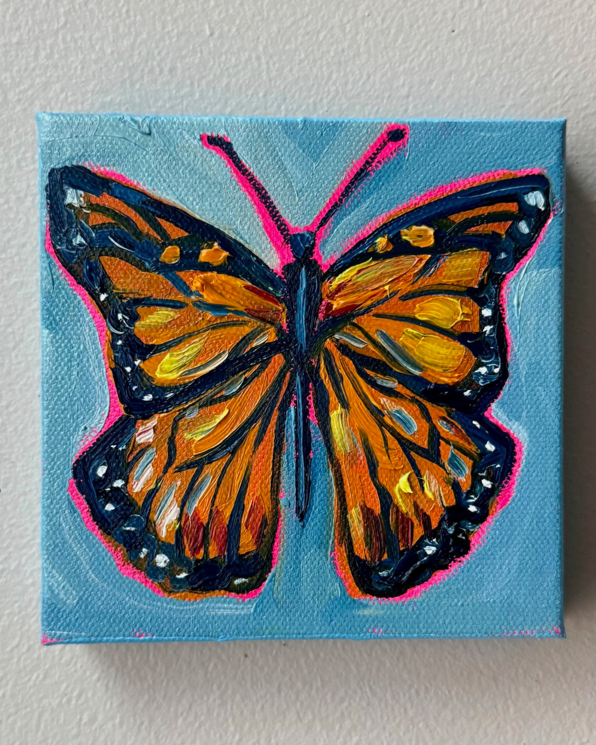Mini Monarch Butterfly, 5x5 Inch Original