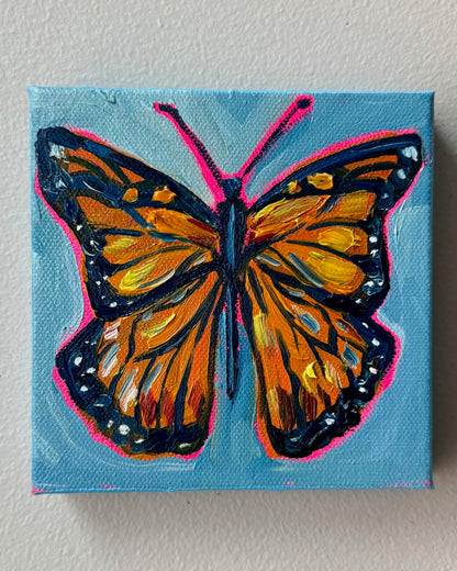 Mini Monarch Butterfly, 5x5 Inch Original