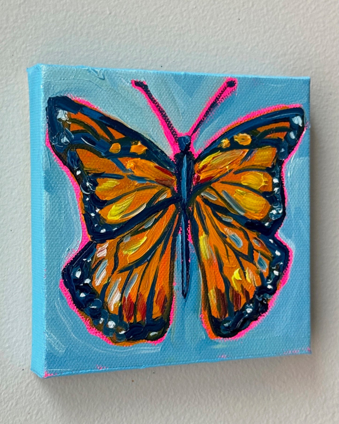 Mini Monarch Butterfly, 5x5 Inch Original