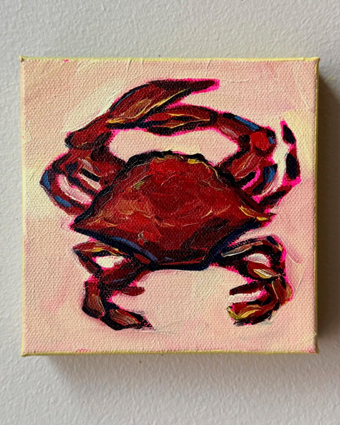 Mini Red Crab, 5x5 Inch Original
