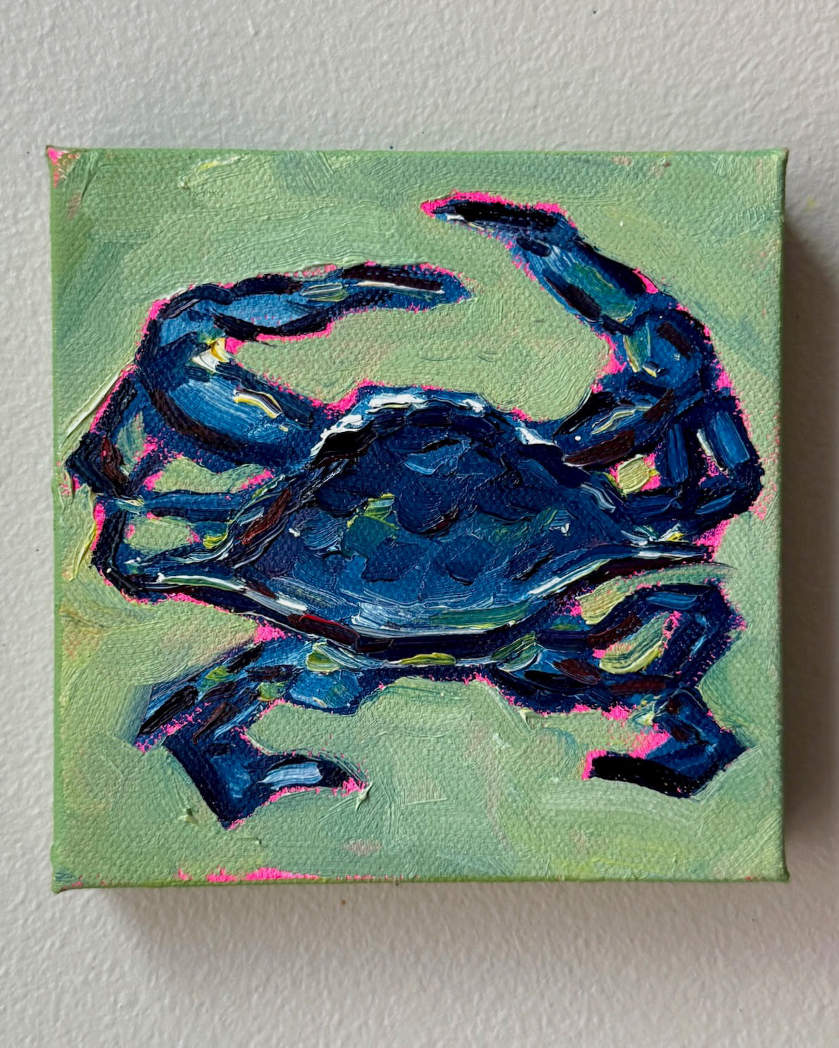 Mini Blue Crab, 5x5 Inch Original