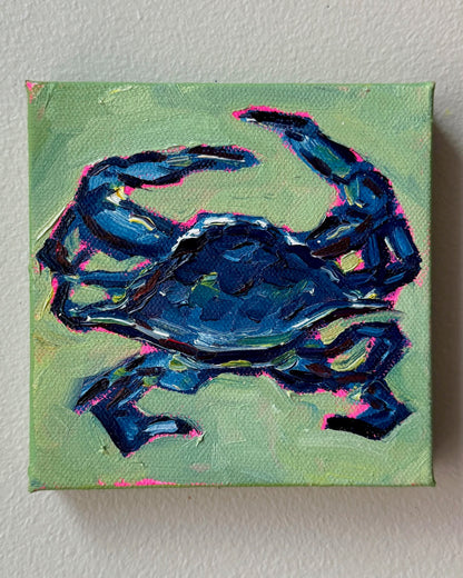 Mini Blue Crab, 5x5 Inch Original