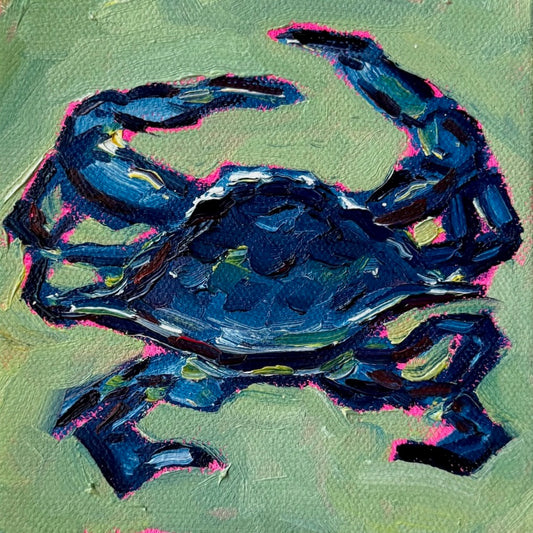 Mini Blue Crab, 5x5 Inch Original