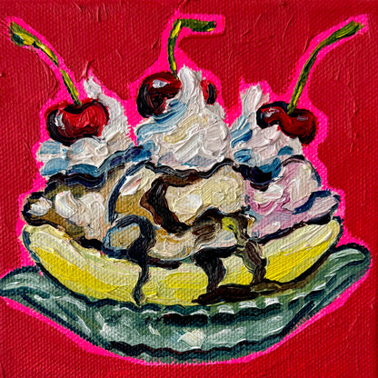 Mini Banana Split, 5x5 Inch Original