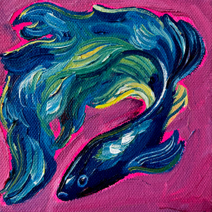 Mini Betta Fish, 5x5 Inch Original