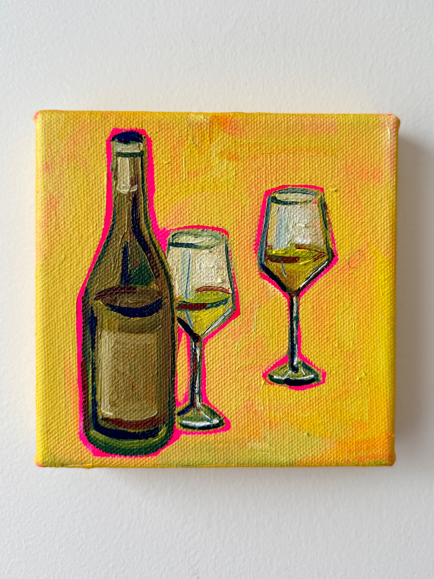 Mini Bottle of Wine, 5x5 Inch Original