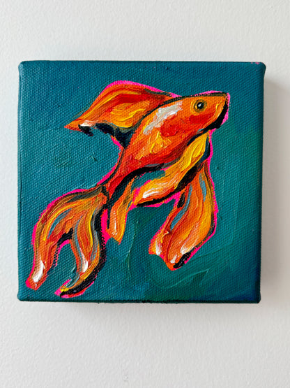 Mini Goldfish, 5x5 Inch Original